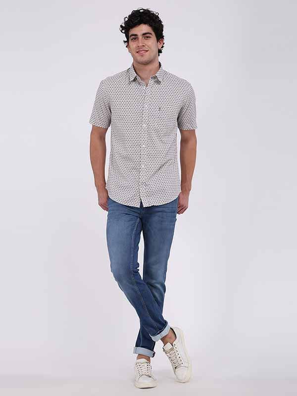 Men's Printed Half Sleeves Cotton Shirt - Image 4