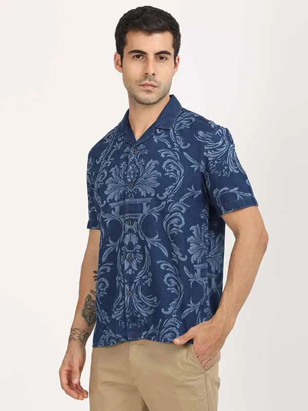 Men's Printed Half Sleeves Cotton Shirt - Image 2