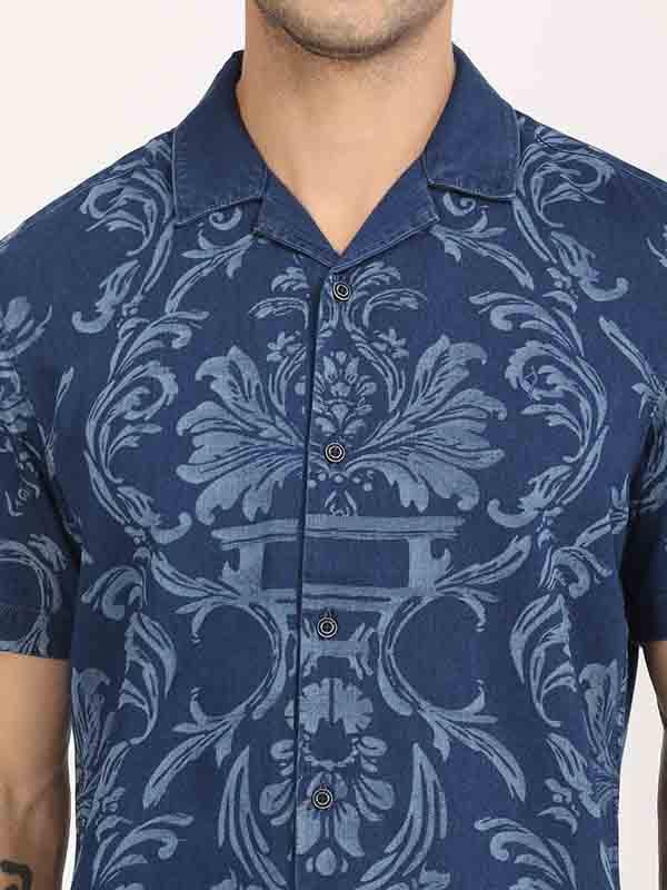 Men's Printed Half Sleeves Cotton Shirt - Image 3
