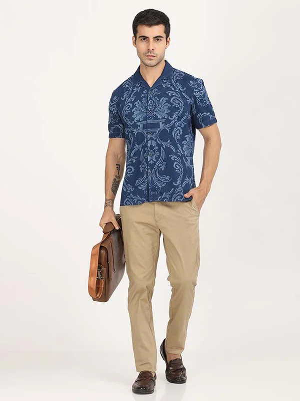 Men's Printed Half Sleeves Cotton Shirt - Image 4