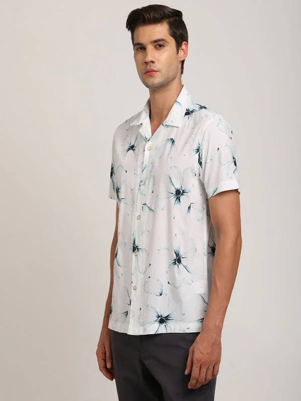 Men's Printed Half Sleeves Cotton Shirt - Image 4