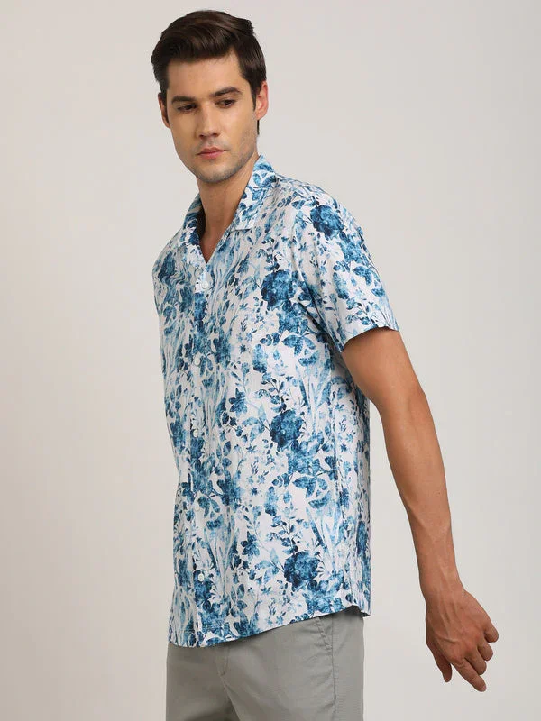 Men's Printed Half Sleeves Cotton Shirt - Image 4