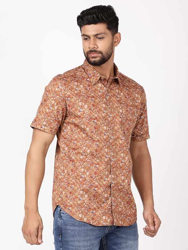 Men's Printed Half Sleeves Cotton Shirt - Image 2