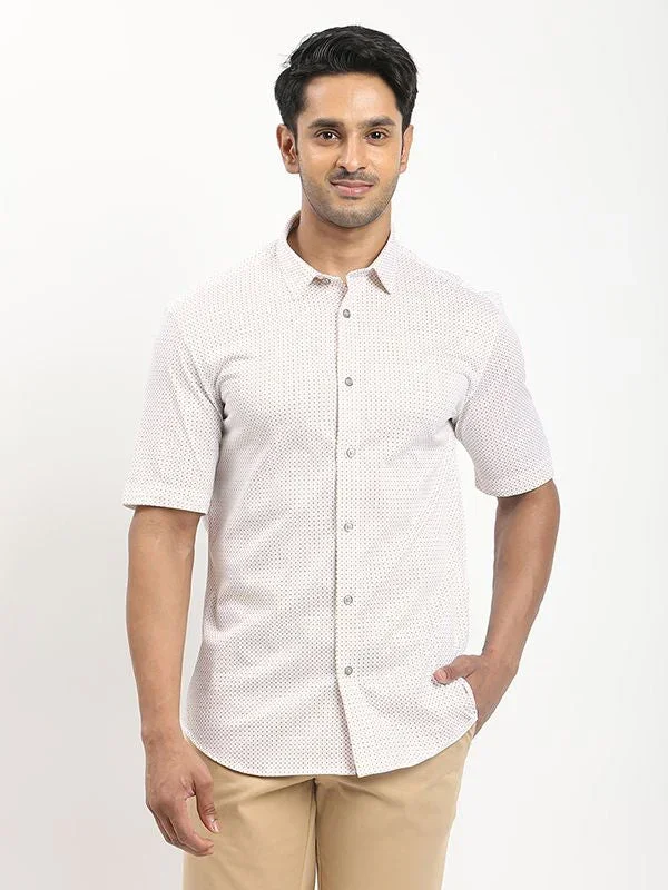 Men's Printed Half Sleeves Cotton Shirt