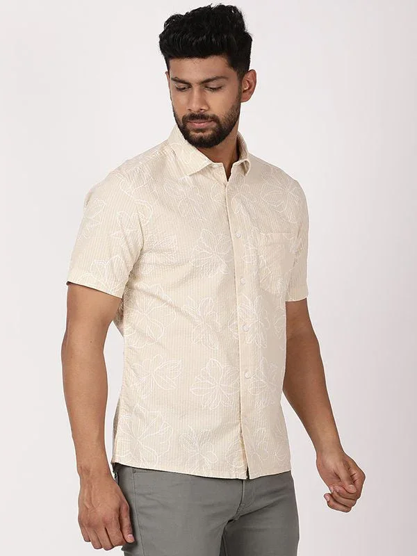 Men's Printed Half Sleeves Cotton Shirt - Image 2