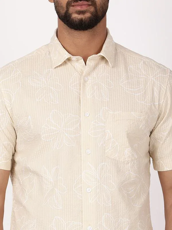 Men's Printed Half Sleeves Cotton Shirt - Image 3