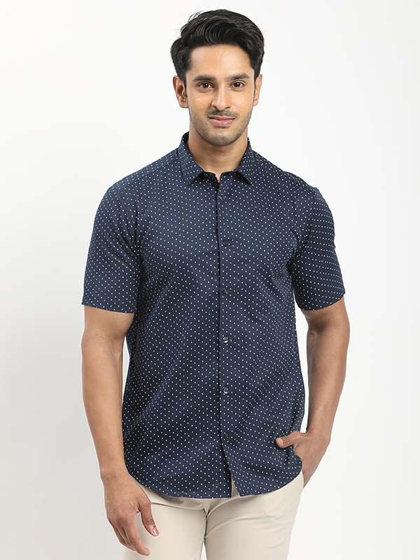 Men's Printed Half Sleeves Cotton Shirt