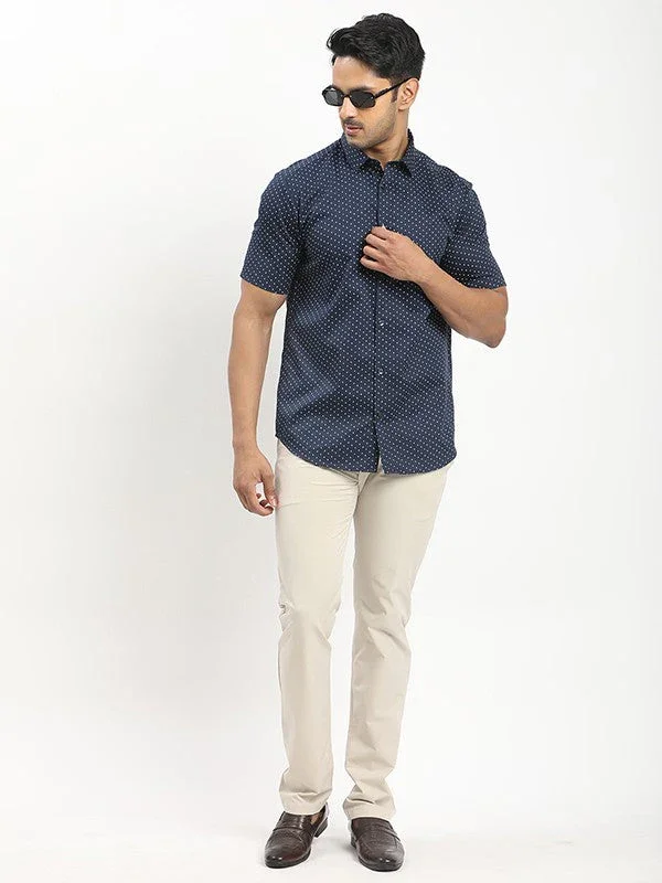 Men's Printed Half Sleeves Cotton Shirt - Image 4