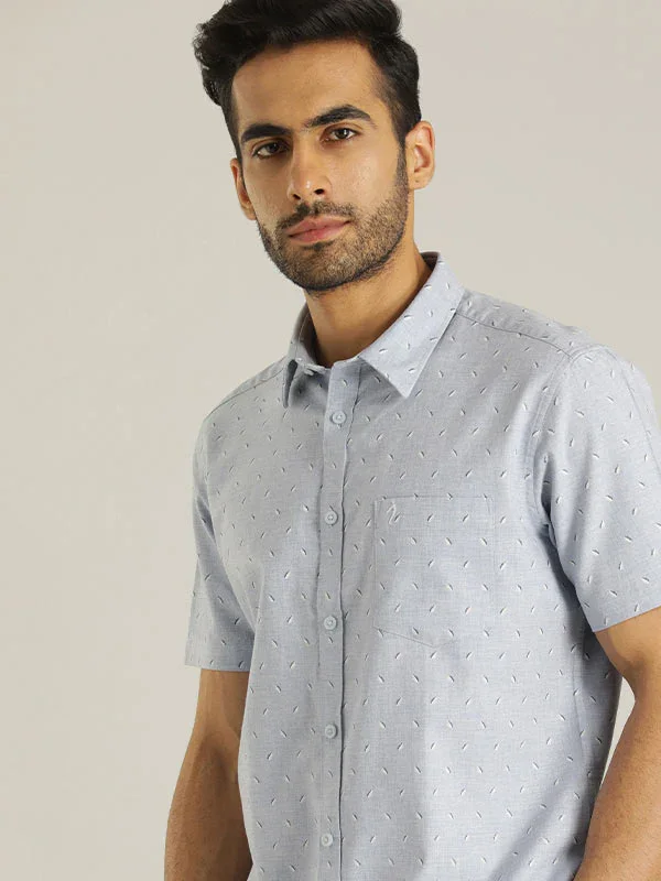 Men's Printed Half Sleeves Cotton Shirt
