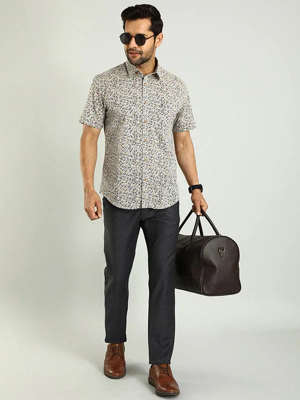 Men's Printed Half Sleeves Cotton Shirt - Image 3