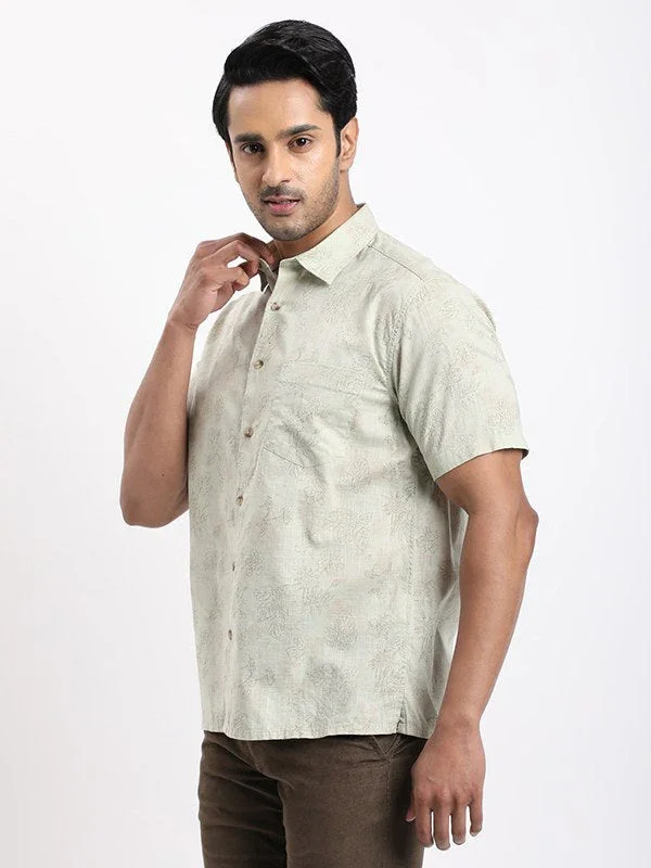 Men's Printed Half Sleeves Cotton Shirt - Image 2