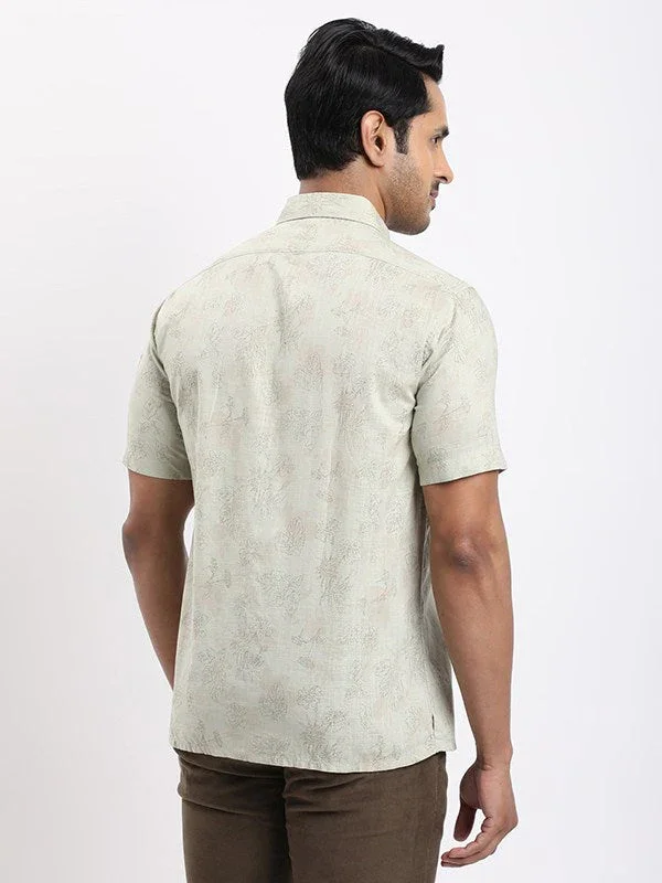 Men's Printed Half Sleeves Cotton Shirt - Image 4