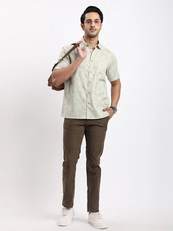 Men's Printed Half Sleeves Cotton Shirt - Image 5