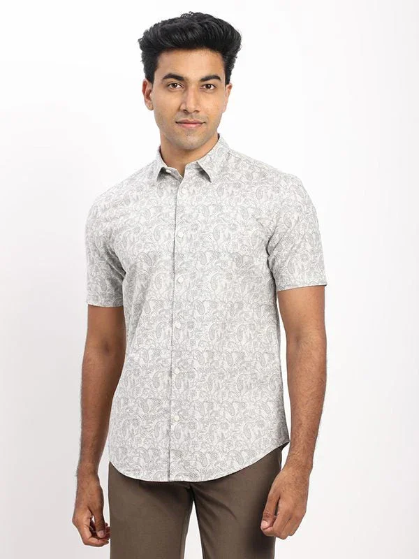 Men's Printed Half Sleeves Cotton Shirt