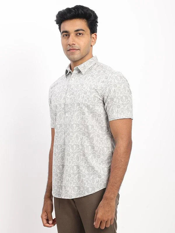 Men's Printed Half Sleeves Cotton Shirt - Image 2