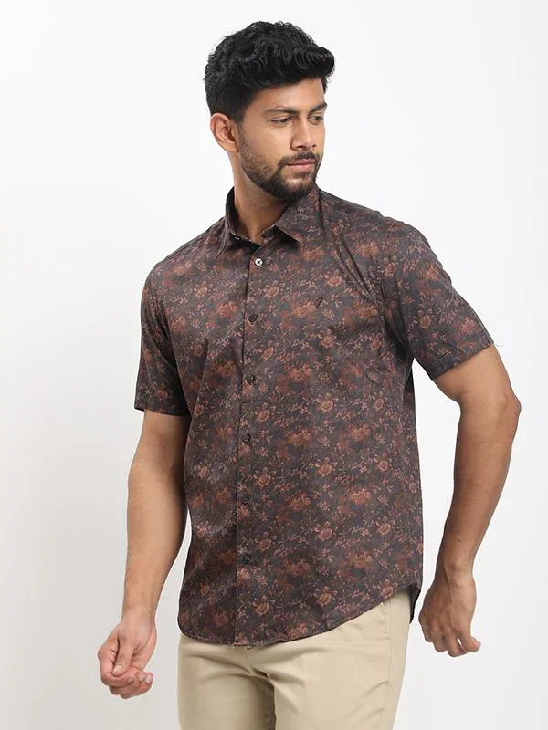 Men's Printed Half Sleeves Cotton Shirt - Image 2