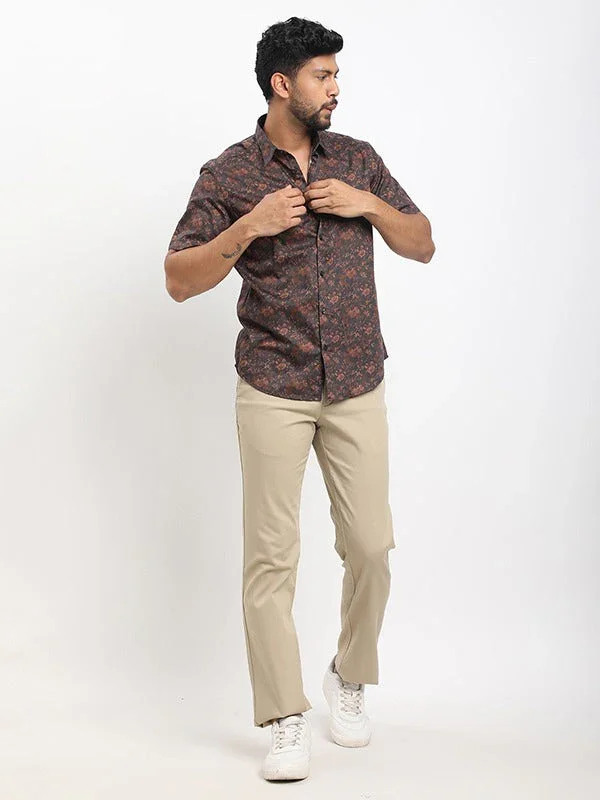 Men's Printed Half Sleeves Cotton Shirt - Image 5