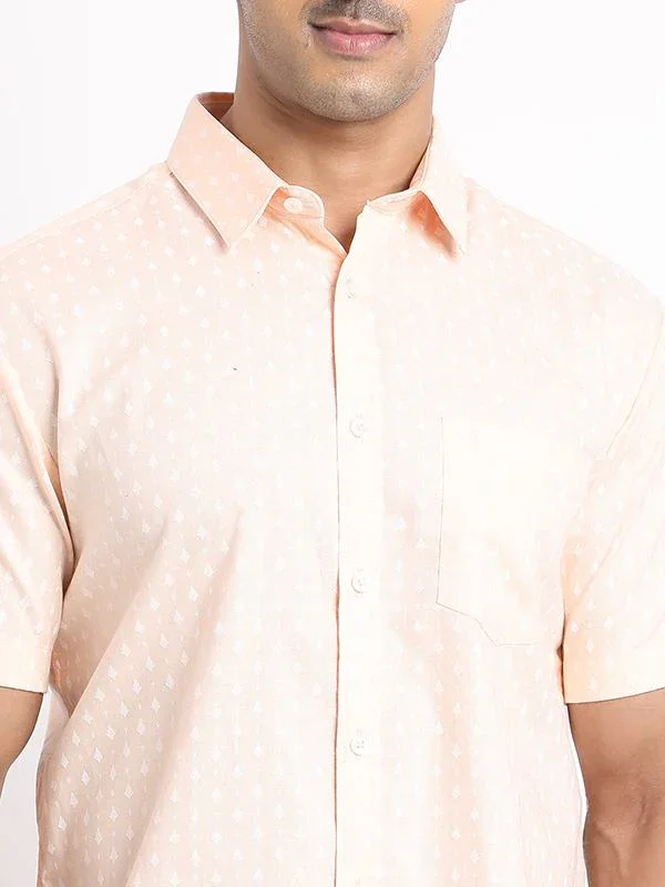 Men's Printed Half Sleeves Cotton Shirt - Image 3