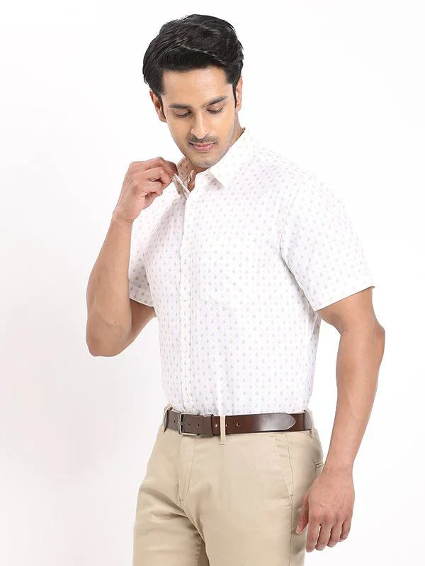 Men's Printed Half Sleeves Cotton Shirt - Image 7