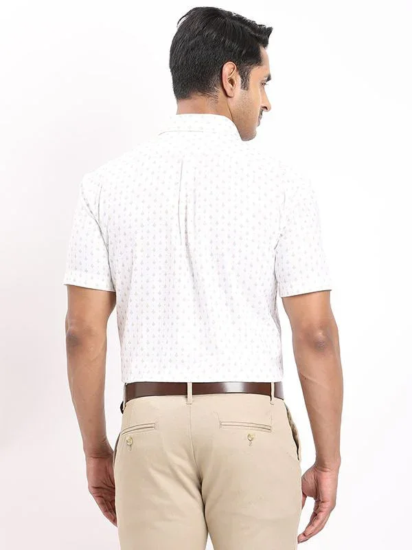 Men's Printed Half Sleeves Cotton Shirt - Image 9