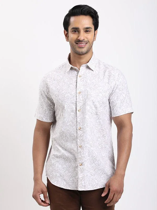 Men's Printed Half Sleeves Cotton Shirt