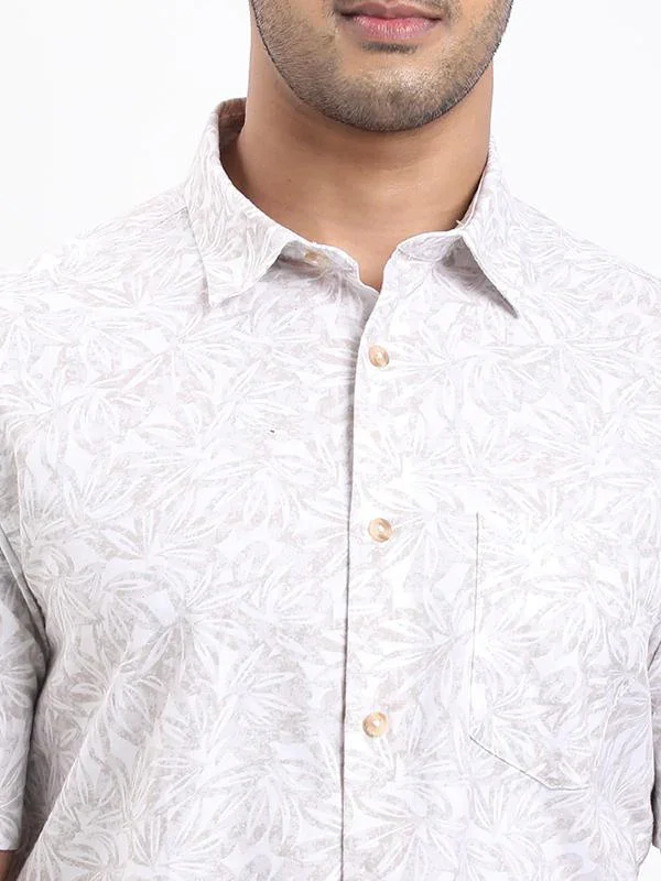 Men's Printed Half Sleeves Cotton Shirt - Image 3
