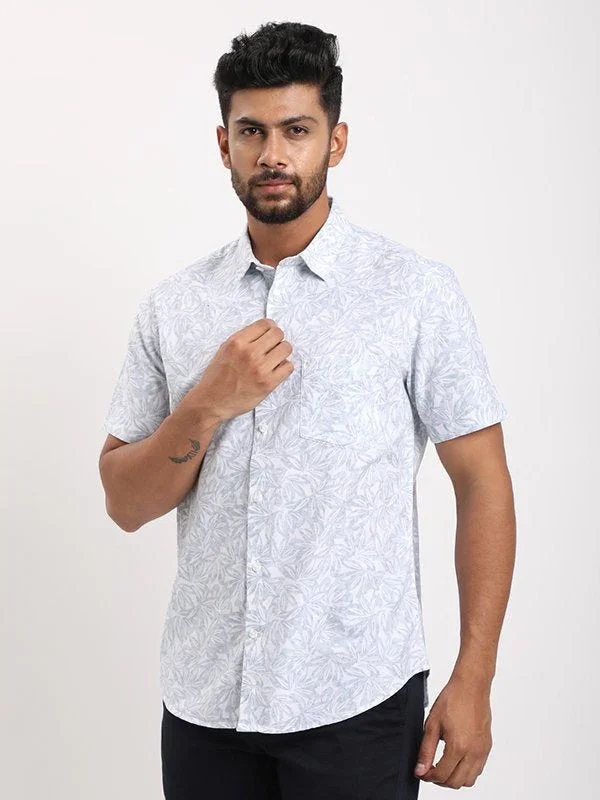 Men's Printed Half Sleeves Cotton Shirt - Image 6