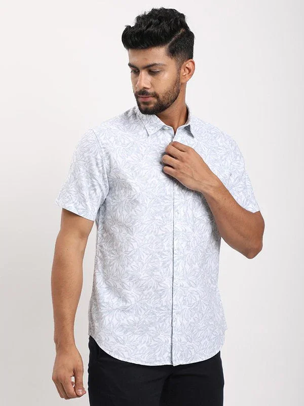 Men's Printed Half Sleeves Cotton Shirt - Image 7