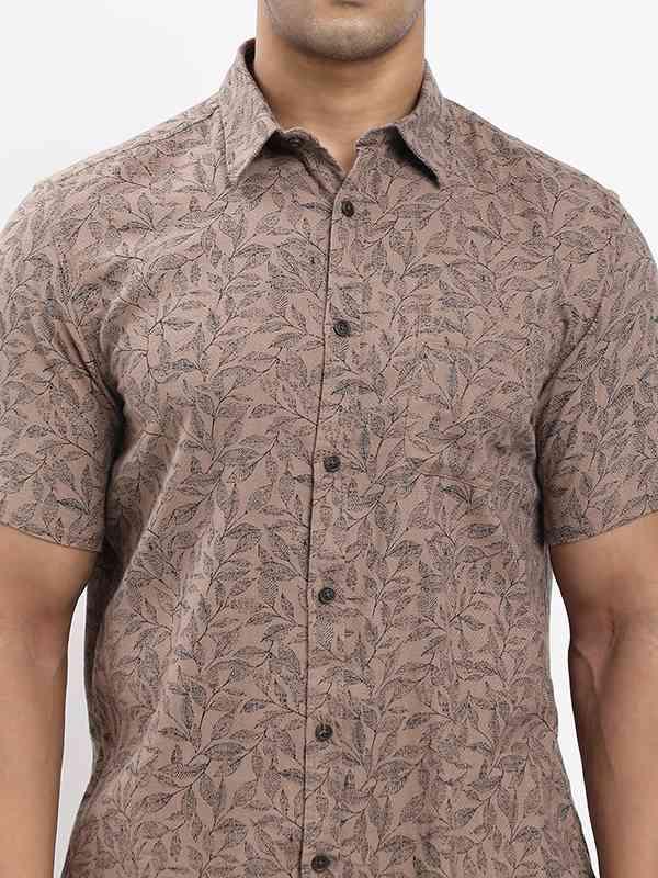 Men's Printed Half Sleeves Cotton Shirt - Image 3