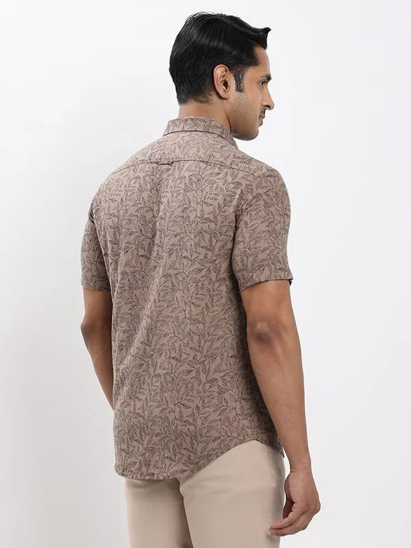 Men's Printed Half Sleeves Cotton Shirt - Image 4