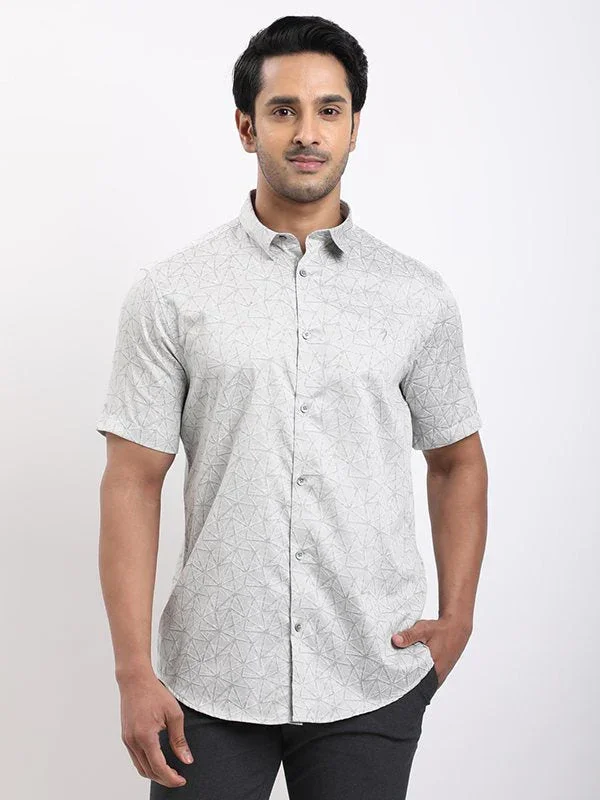 Men's Printed Half Sleeves Cotton Shirt