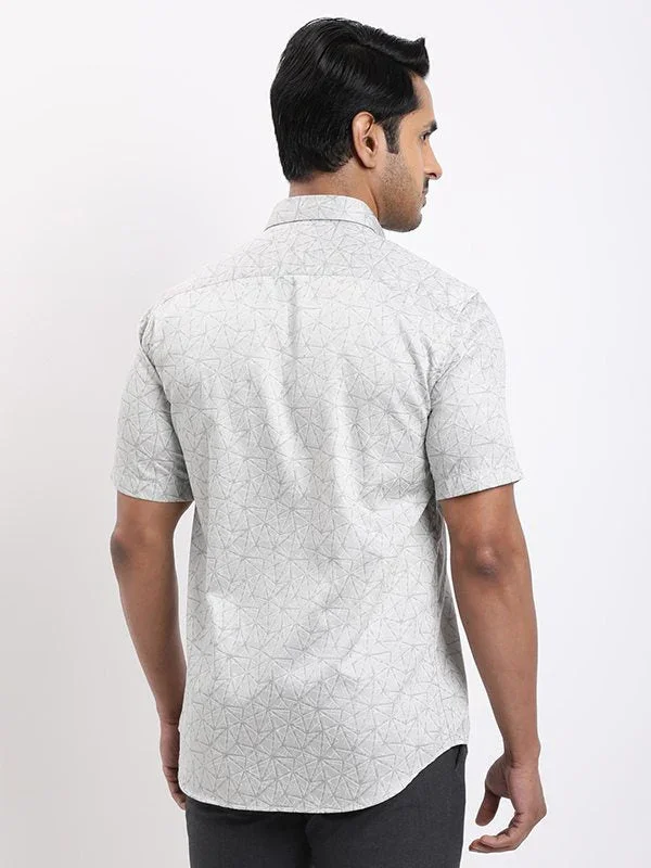 Men's Printed Half Sleeves Cotton Shirt - Image 4