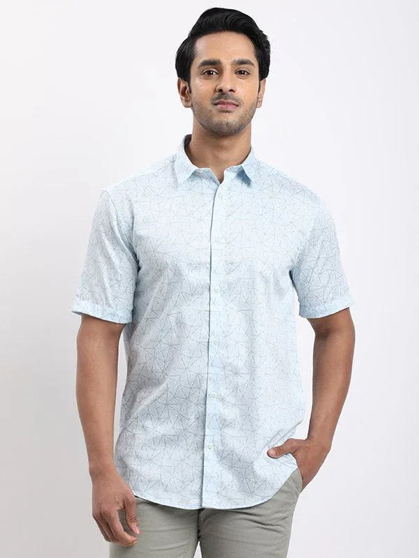 Men's Printed Half Sleeves Cotton Shirt - Image 6