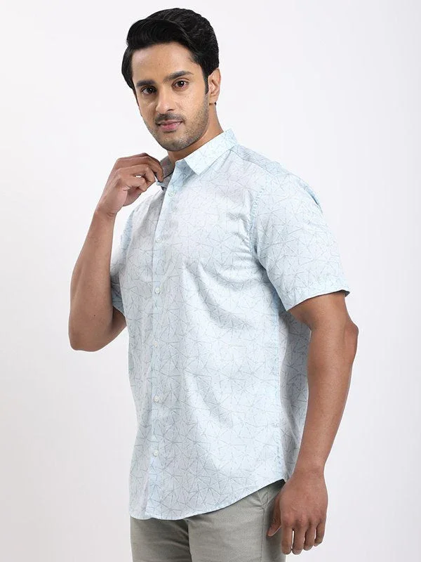 Men's Printed Half Sleeves Cotton Shirt - Image 7