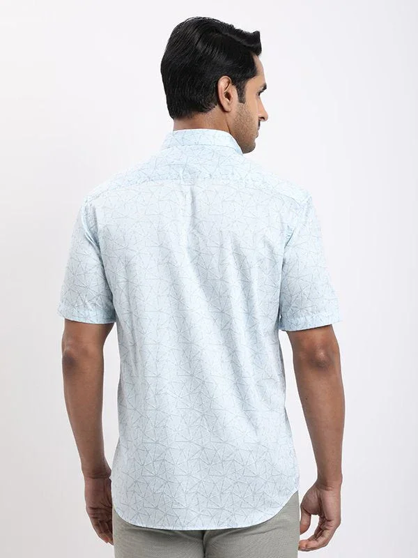 Men's Printed Half Sleeves Cotton Shirt - Image 9