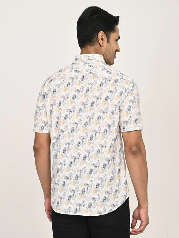 Men's Printed Half Sleeves Cotton Shirt - Image 4
