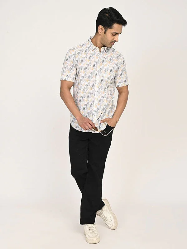 Men's Printed Half Sleeves Cotton Shirt - Image 5