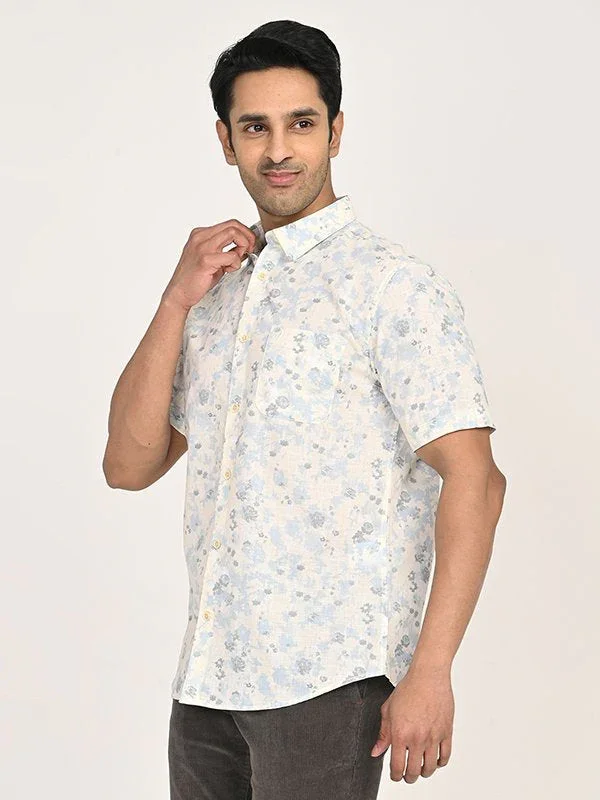Men's Printed Half Sleeves Cotton Shirt - Image 2
