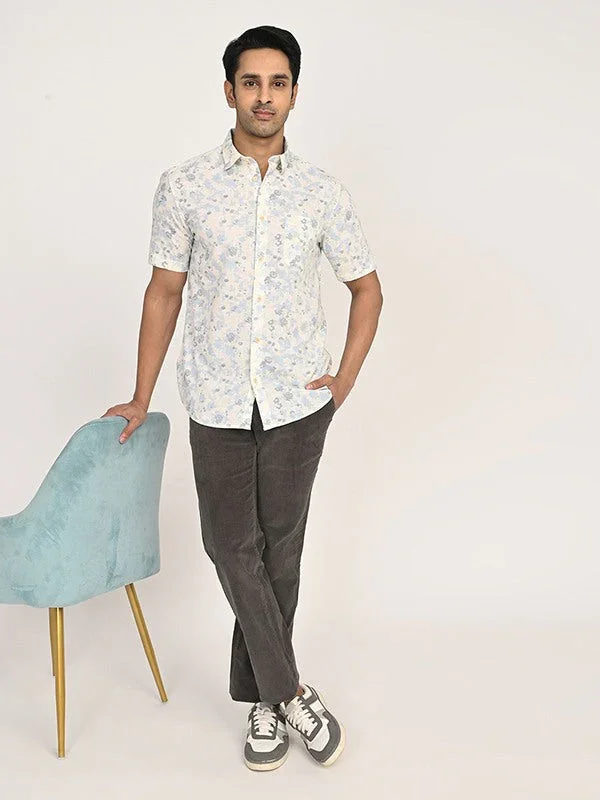 Men's Printed Half Sleeves Cotton Shirt - Image 5