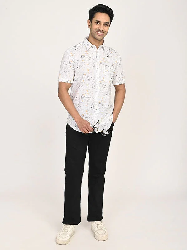 Men's Printed Half Sleeves Cotton Shirt - Image 10