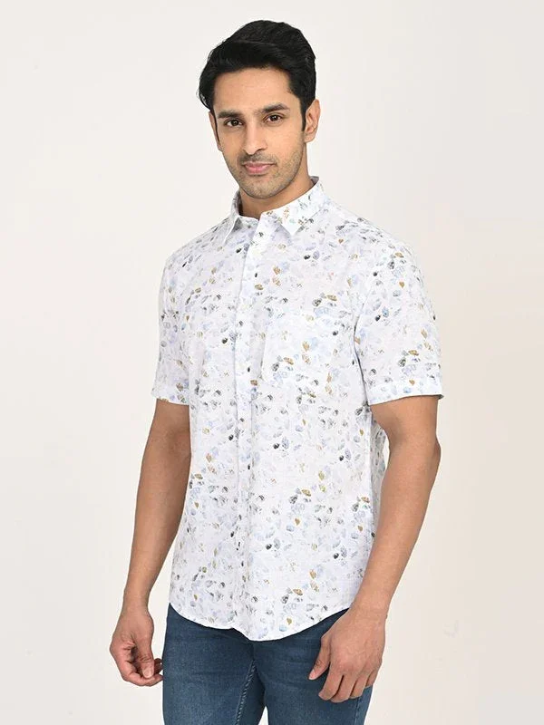 Men's Printed Half Sleeves Cotton Shirt - Image 2