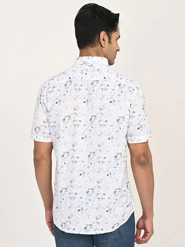 Men's Printed Half Sleeves Cotton Shirt - Image 4