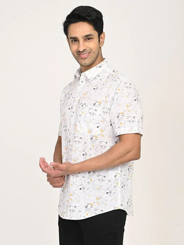 Men's Printed Half Sleeves Cotton Shirt - Image 7