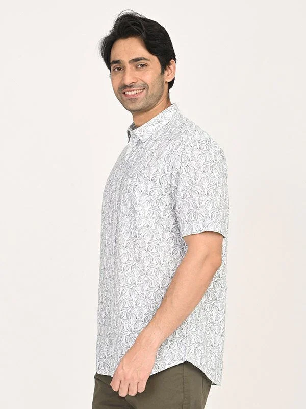 Men's Printed Half Sleeves Cotton Shirt - Image 2