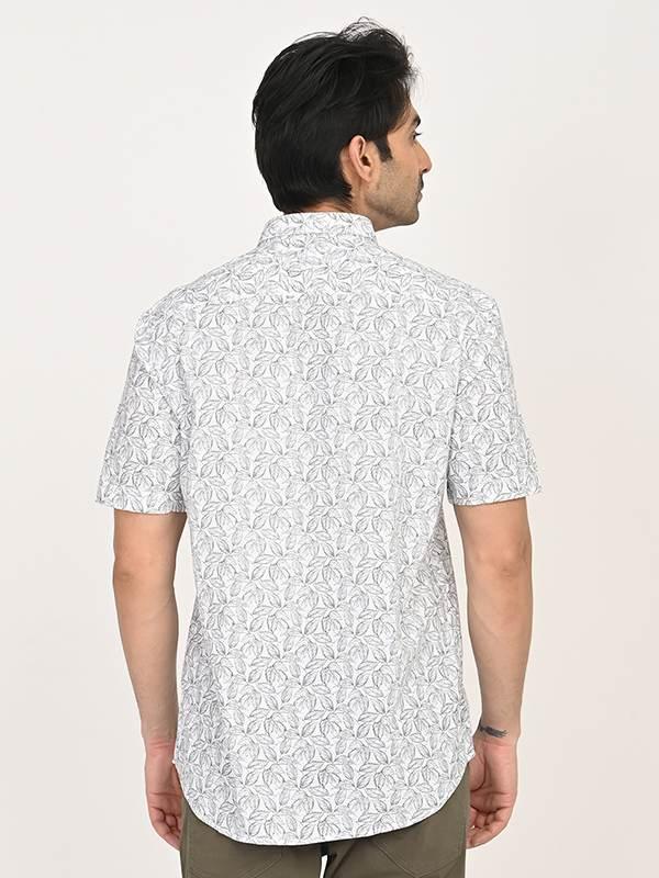 Men's Printed Half Sleeves Cotton Shirt - Image 4