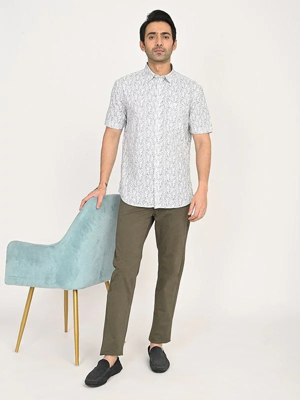 Men's Printed Half Sleeves Cotton Shirt - Image 5