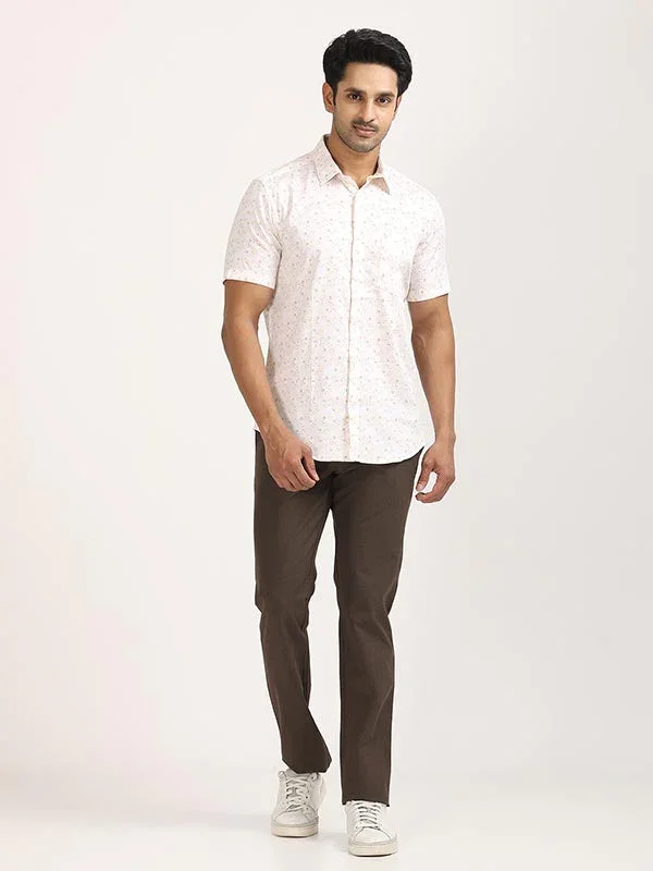 Men's Printed Half Sleeves Cotton Stretch Shirt - Image 7