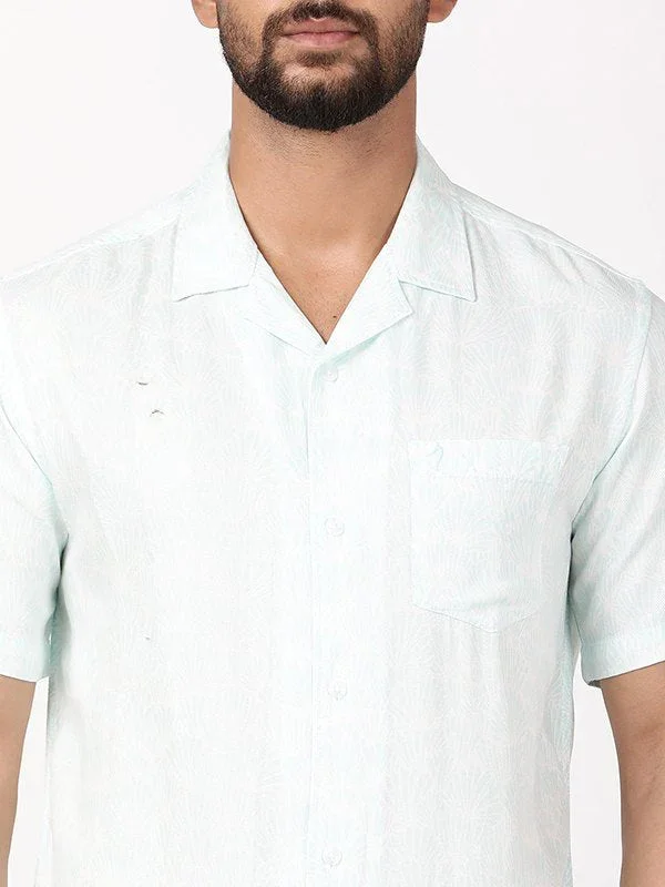 Men's Printed Half Sleeves Rayon Blend Shirt - Image 3
