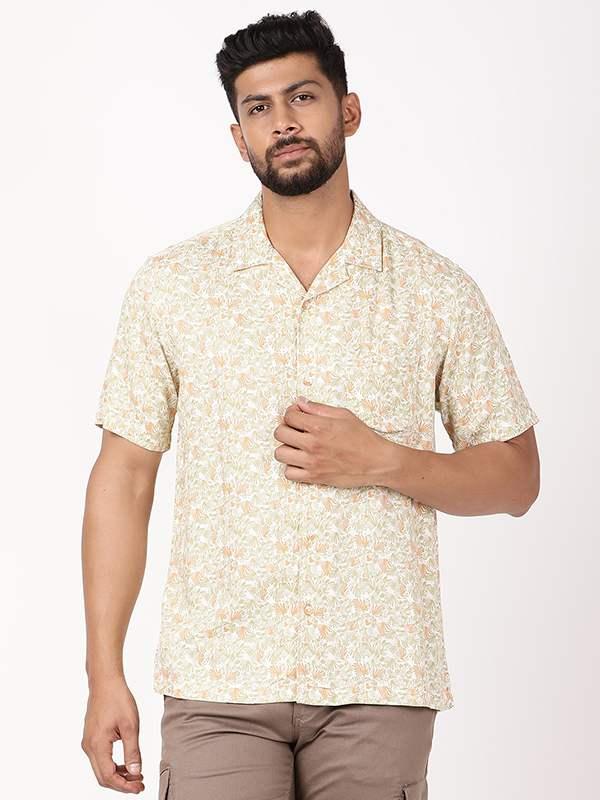 Men's Printed Half Sleeves Rayon Blend Shirt