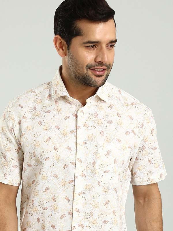 Men's Printed Half Sleeves Viscose Blend Shirt - Image 2